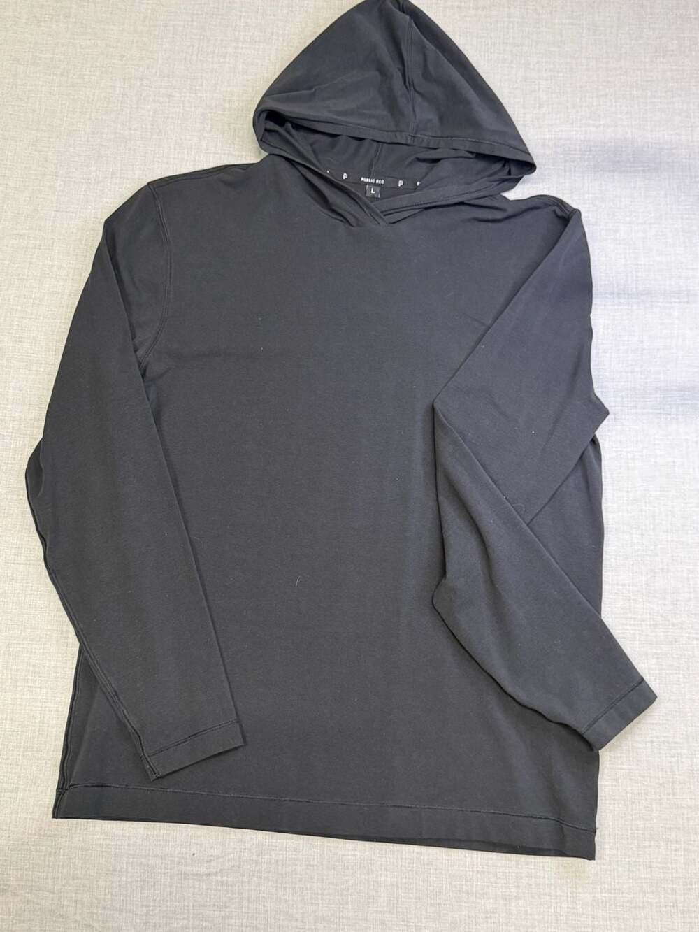 Public Rec Hoodie Black Pima Cotton Blend Pullover men’s - Picture 3 of 7